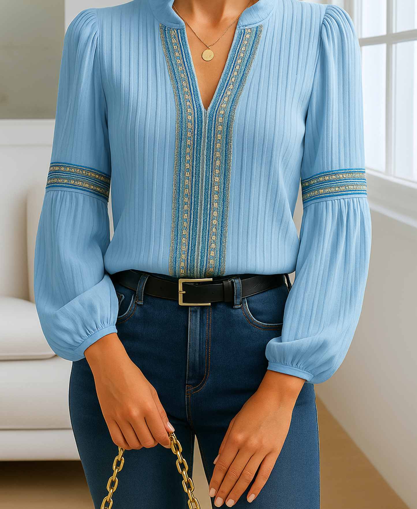 Classic Women's V-Neck Shirt