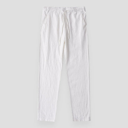 Regular Fit Linen Trousers Old Money Pants 0