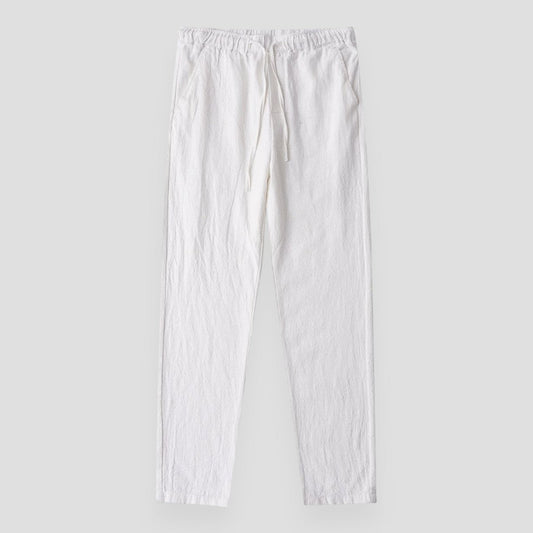 Regular Fit Linen Trousers Old Money Pants 0