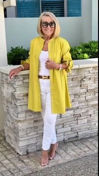 Comfortable Loose Fit Women's Blouse in Bright Yellow