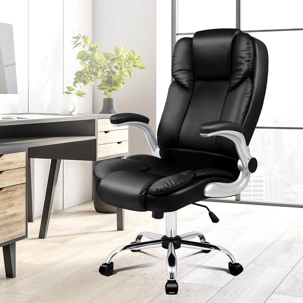Adjustable Executive Leather Desk Chair - Luxivelle