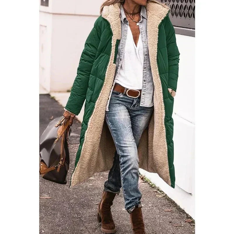 Warm Faux Fur Reversible Coat