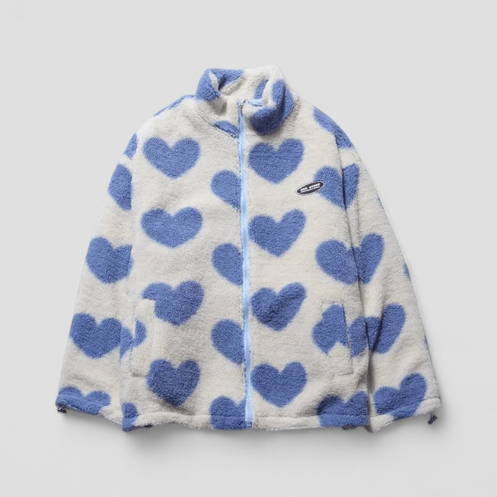 Reversible Puffer Jacket with Heart Print Lining 5