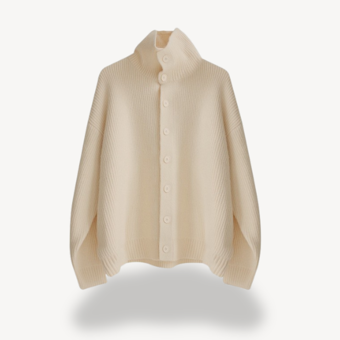 Ribbed Knit Button Cardigan for Men 0