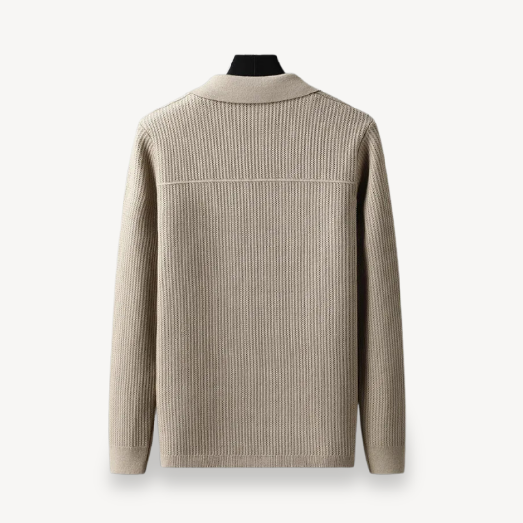 Ribbed Knit Cardigan for Men 3