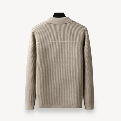 Ribbed Knit Cardigan for Men 3