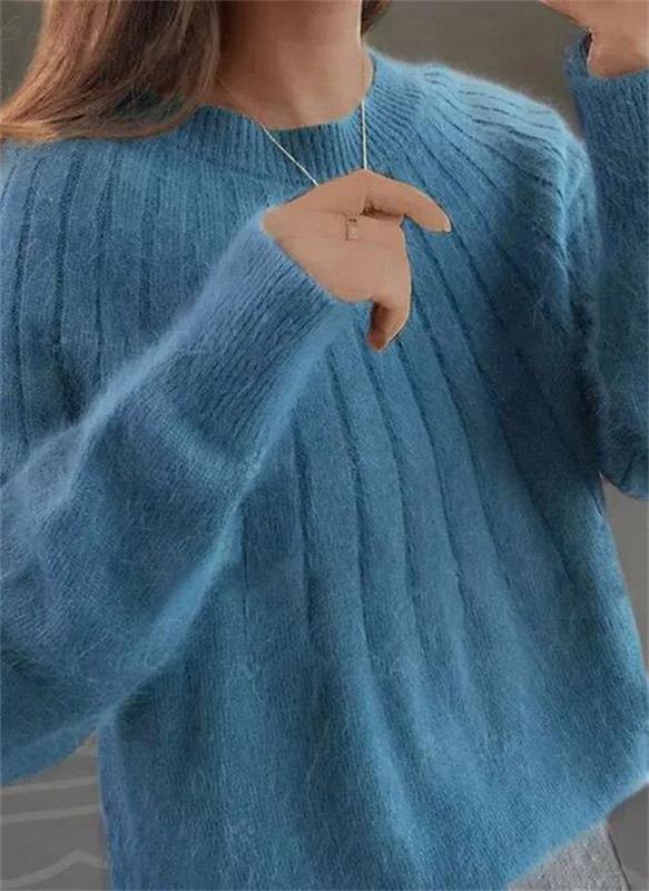 Soft Crew Neck Women's Sweater - Luxivelle