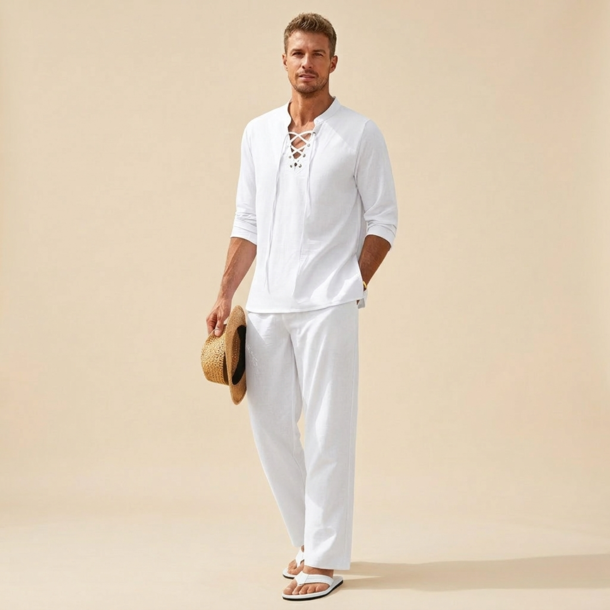 Riven | Men’s PJs Set – Lightweight, Casual & Stylish Shorts and Shirt Set 4