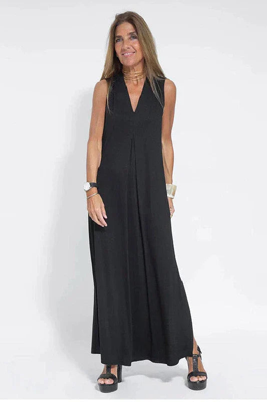 Classic Long Dress with Coordinating Cardigan