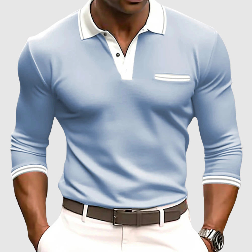 Bold Stripe Mens Long Sleeve Casual Shirt - Luxivelle