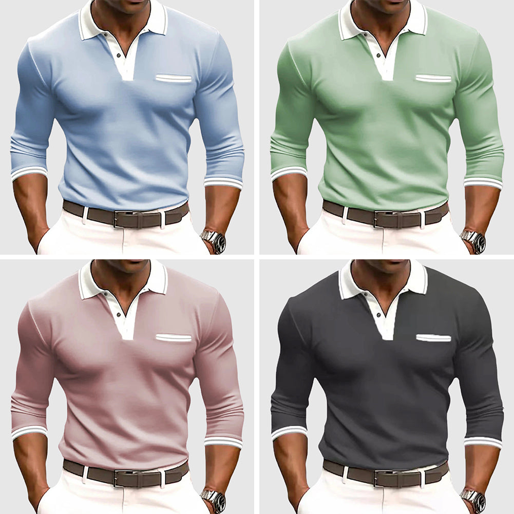 Bold Stripe Mens Long Sleeve Casual Shirt