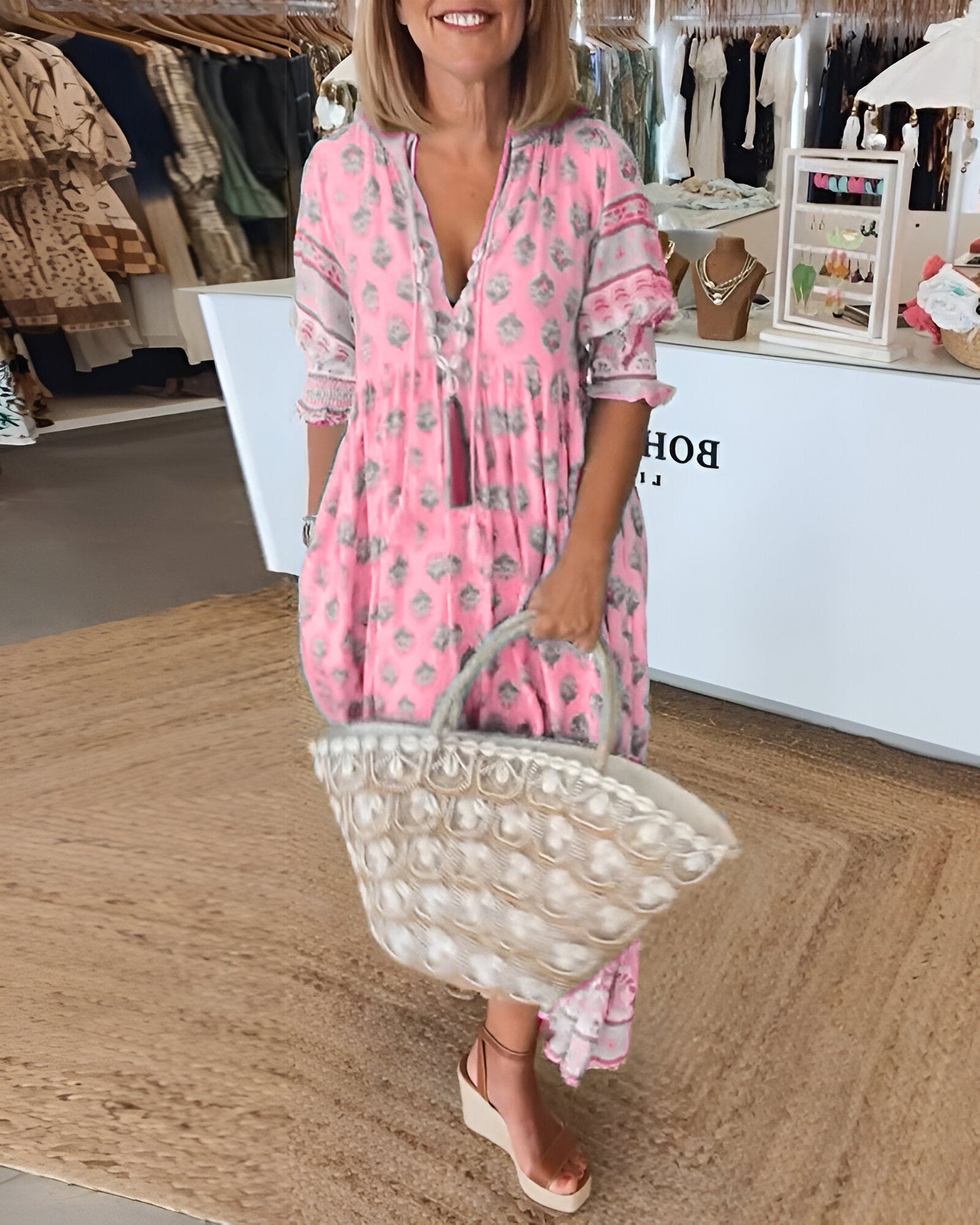 Rosalia | Floral Print Maxi Boho dress