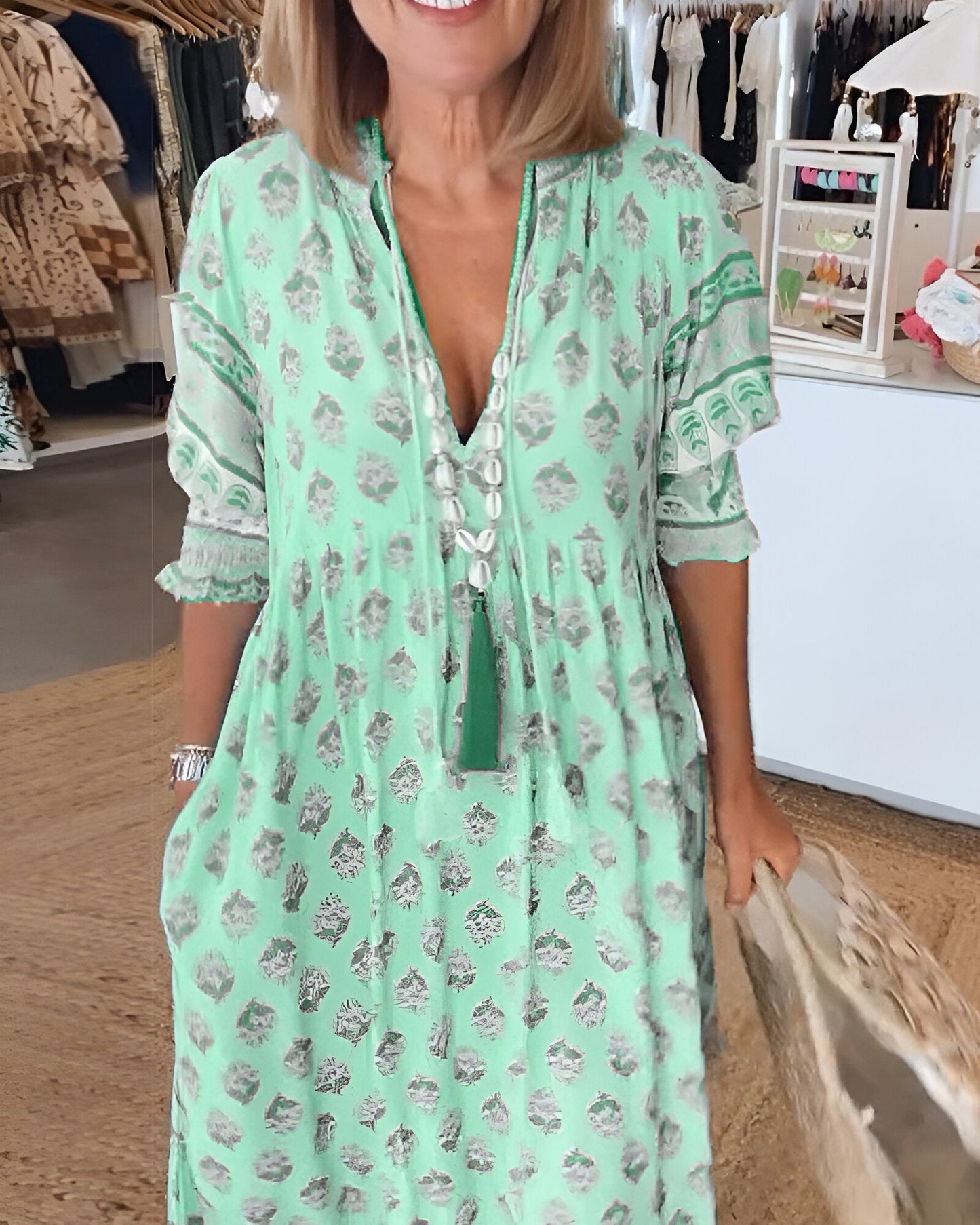 Rosalia | Floral Print Maxi Boho dress