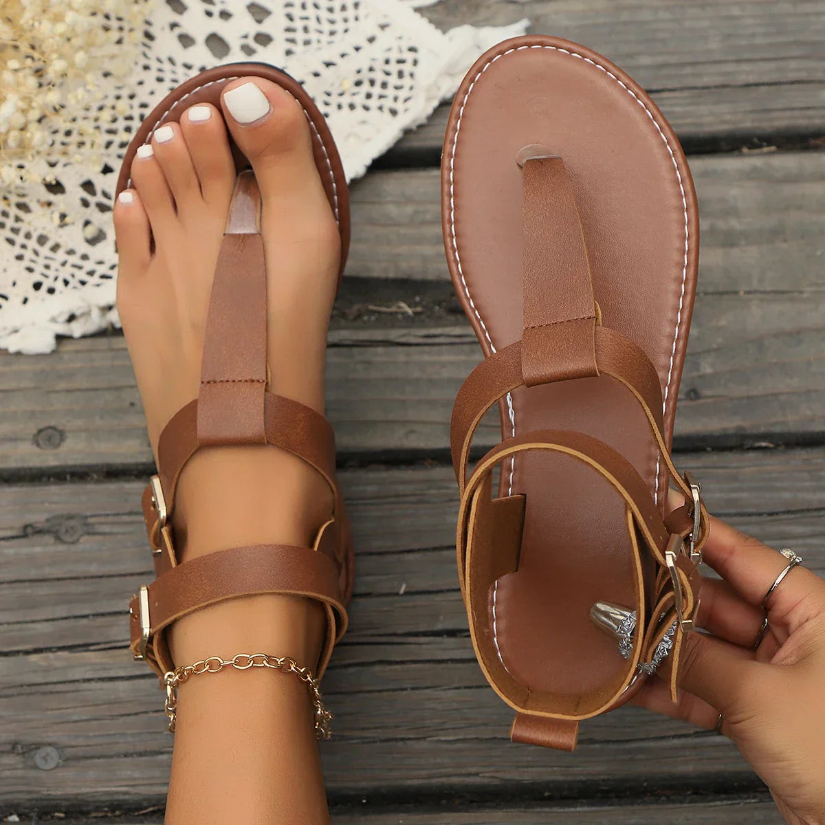 Ladies Comfortable Slide Sandal - Luxivelle