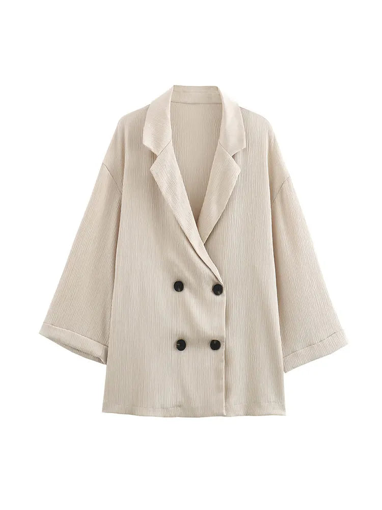 Autumn Elegance | Women's Suit Blazer and Trousers Set-3