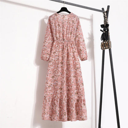 Sapphire Floral Maxi Dress | Long Sleeve Maxi Dress for Women-5
