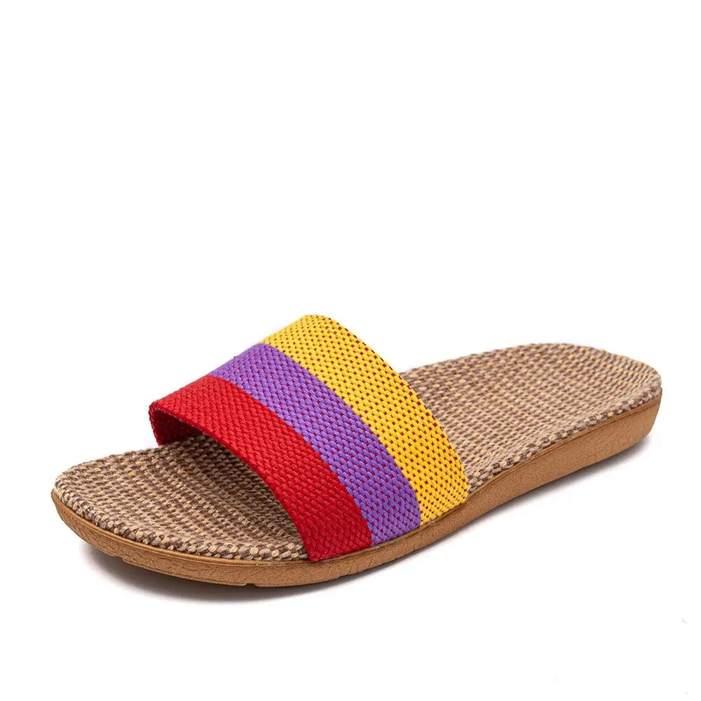 Variant image for Lina | Ladies Flat Sandals in Black, White, and Tan - Lightweight Casual Footwear-4