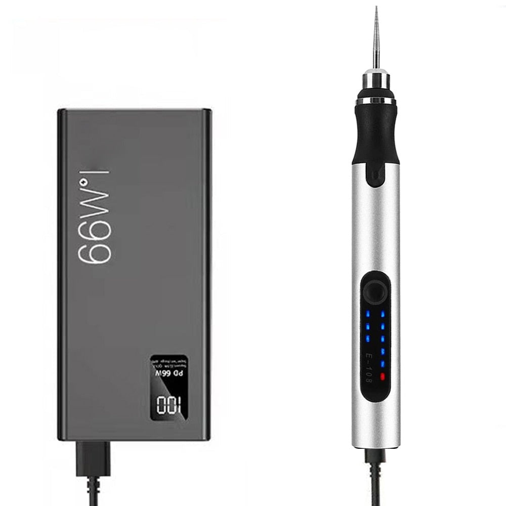 Portable Electric Engraving Tool Kit for Metal and Wood