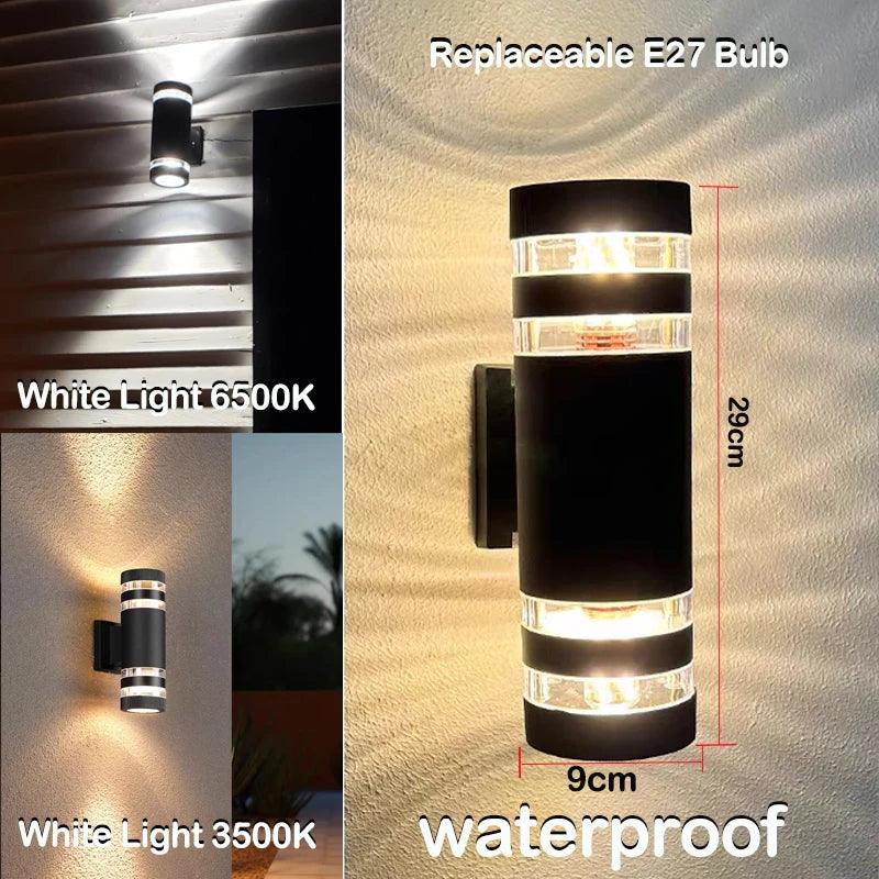 Bright LED Exterior Wall Lamp - Waterproof Up Down Light
