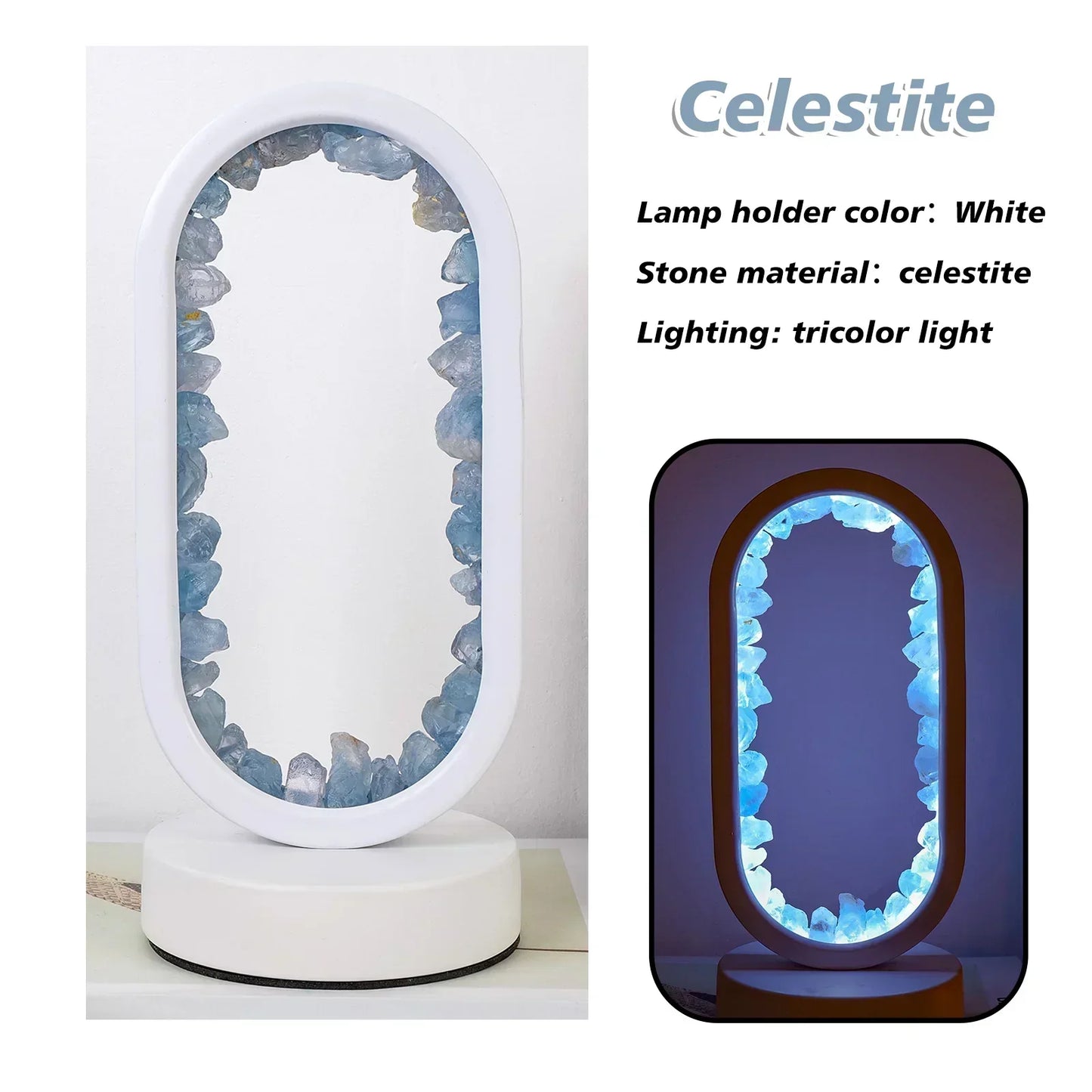 Soothing Purple Amethyst Table Lamp