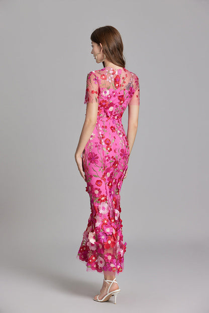 Beautiful Floral Lace Maxi Dress for Women