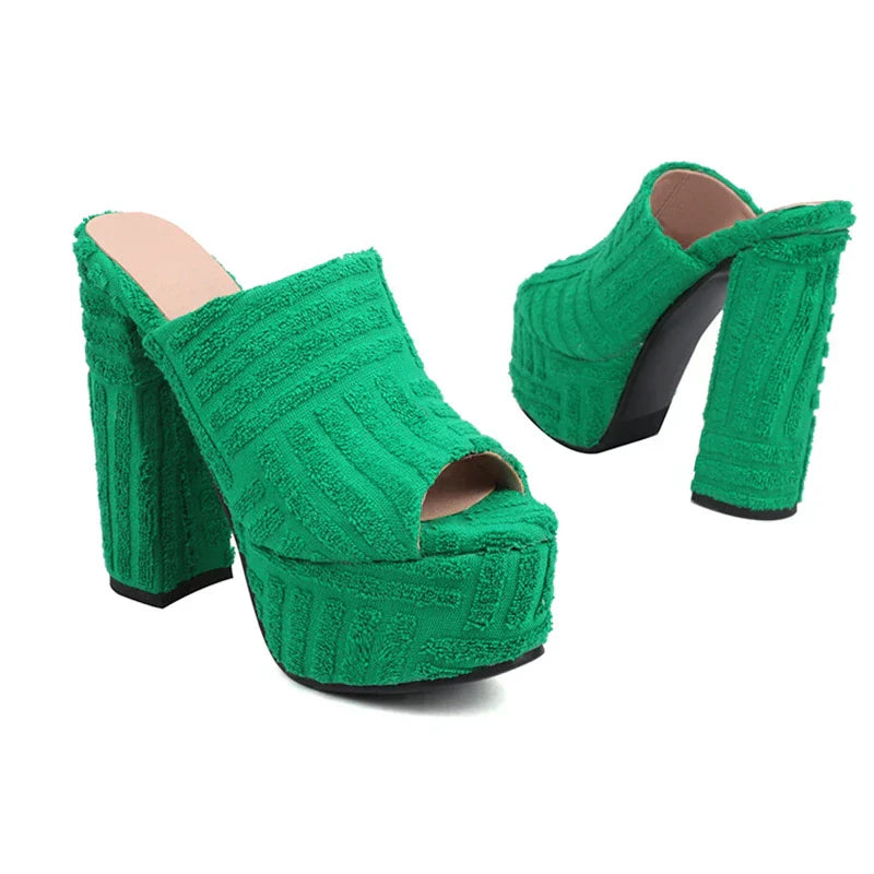 Thick Heel Open Toe Ankle Strap Sandals for Women