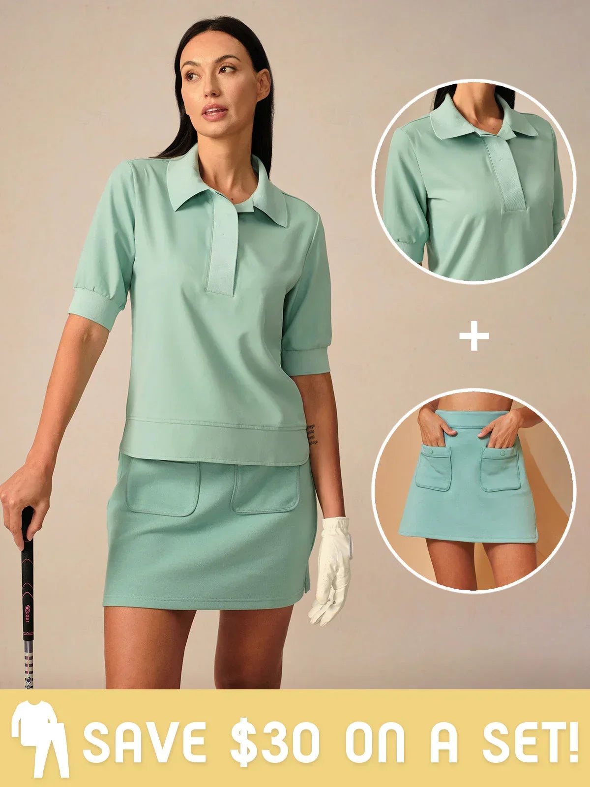 Fashionable 18 Inch Pleated Golf Skort