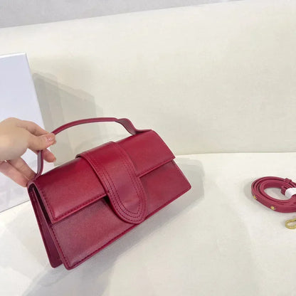 Luxury Small Leather Shoulder Bag in Brown