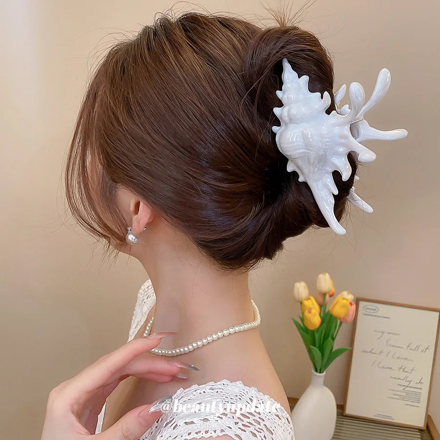 Beachy Seashell Hair Clips for Women