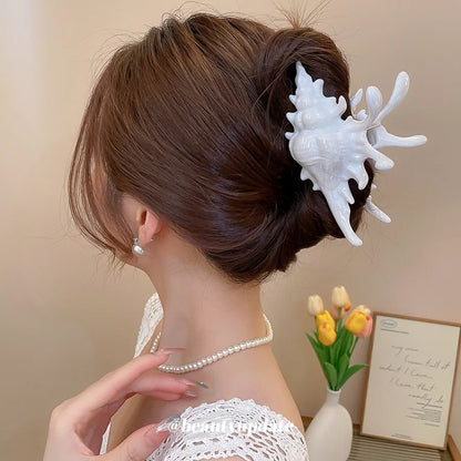 Beachy Seashell Hair Clips for Women