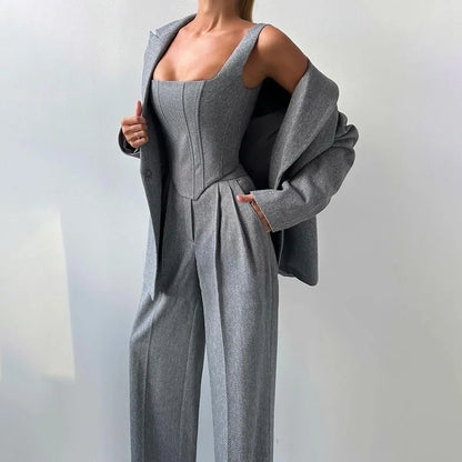Classic Fit 3 Piece Suit Set