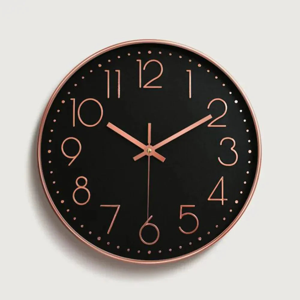 Quiet 12 Inch Simple Wall Clock – Classic Slim Design