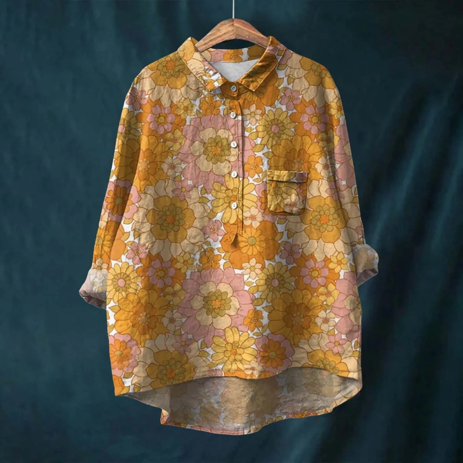 Meja | Floral Womens Blouse-1