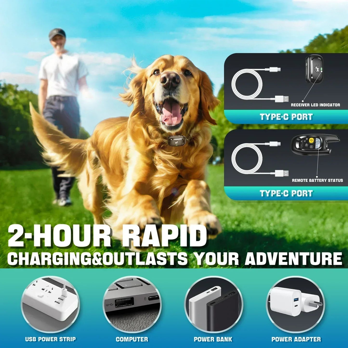 Waterproof Dog Training Collar with Remote Control