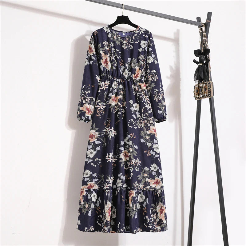 Variant image for Sapphire Floral Maxi Dress | Long Sleeve Maxi Dress for Women-1