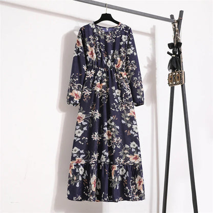 Variant image for Sapphire Floral Maxi Dress | Long Sleeve Maxi Dress for Women-1