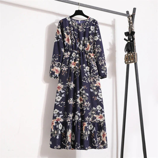 Variant image for Sapphire Floral Maxi Dress | Long Sleeve Maxi Dress for Women-1