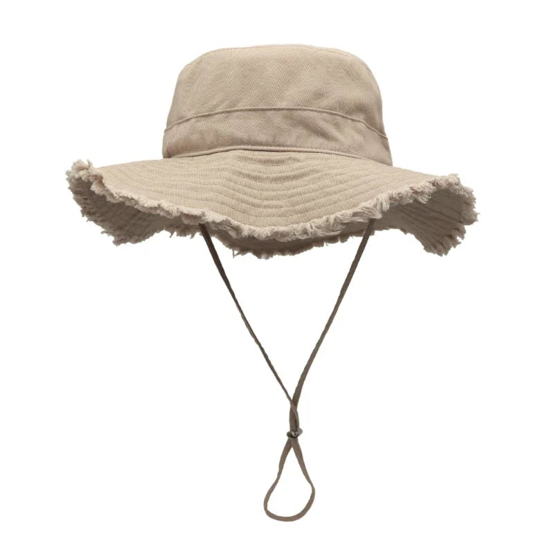Relaxed Fit Wide Brim Summer Fisherman Hat