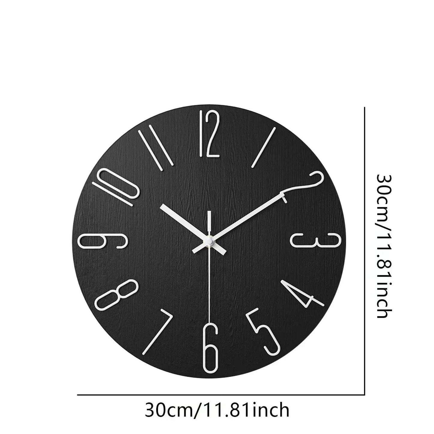 Simple Wood Wall Clock – Quiet Quartz Modern Design