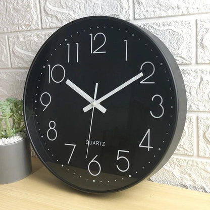 Quiet 12 Inch Simple Wall Clock – Classic Slim Design