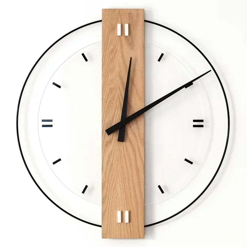 Quiet Wood Wall Clock with Silent Sweep Movement