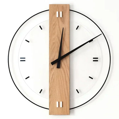 Quiet Wood Wall Clock with Silent Sweep Movement