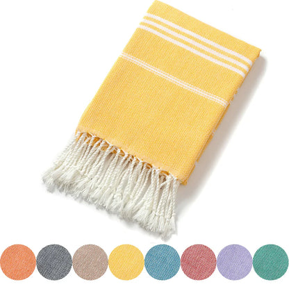 Colorful Beach Towels with Tassels, Striped Bath Towels - Luxivelle