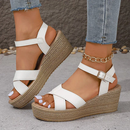 Stylish High Heel Wedge Sandals