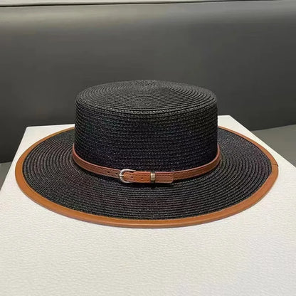 Chic Wide Brim Straw Sun Hat for Women Beachwear