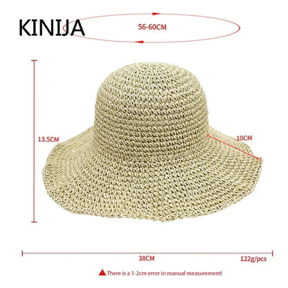 Summer Women's Wide Brim Straw Sun Hat