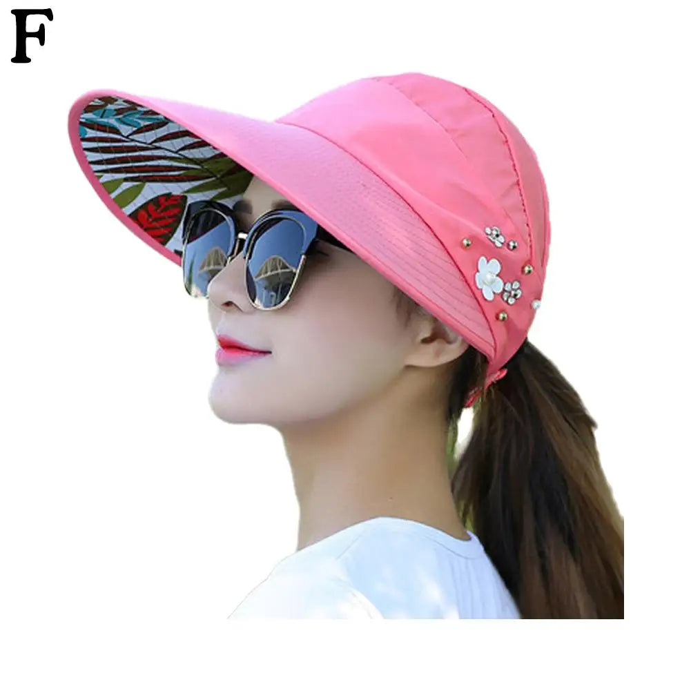 Variant image for Korean Breeze | Wide Brim Sun Hat for Women - Casual Beach Visor-2