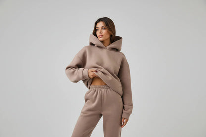 Soft Cozy Fleece Lounge Wear Set - Luxivelle