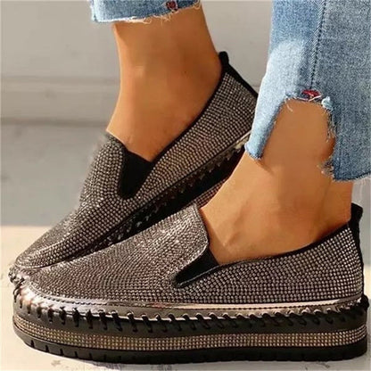 Comfortable Glitter Slip On Shoes