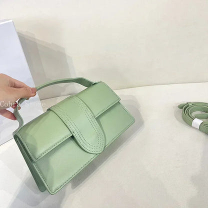 Luxury Small Leather Shoulder Bag in Brown